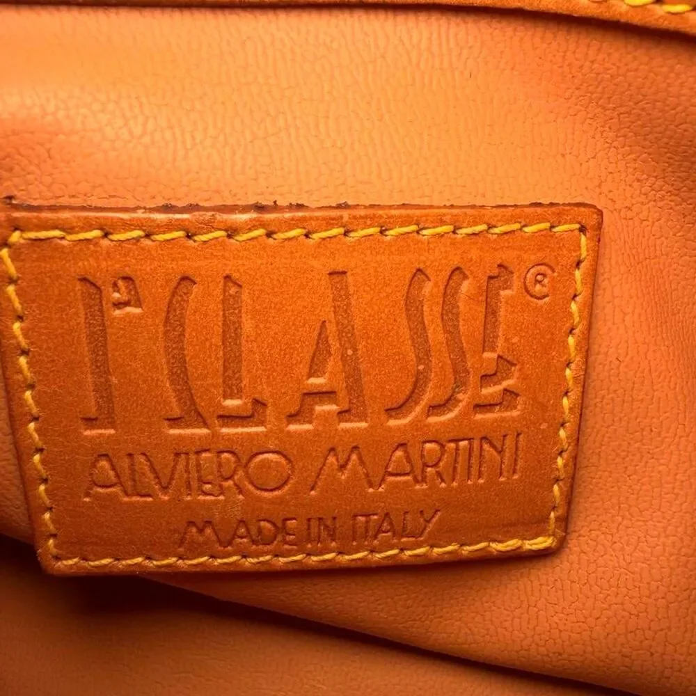 Authentic Alviero Martini 1ª Classe Geo Classic Medium Boston Bag Map Satchel